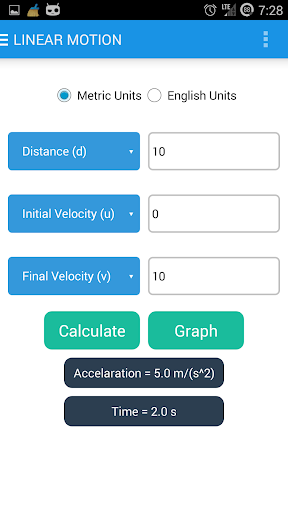 Kinematics Calculator