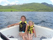 Emily and Katey on enjoying the front of the boat