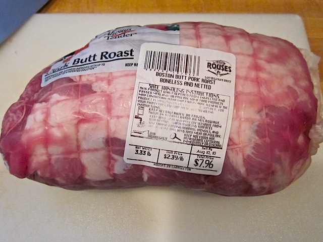 pork roast wrapped in plastic 