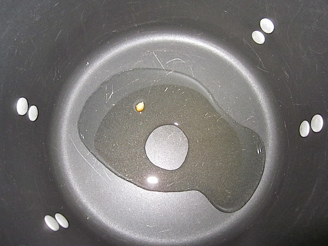 lone kernel in pot of oil to test heat 