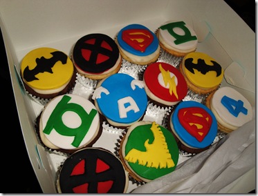 7.  Superhero Cupcakes
