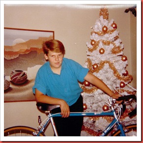 1987 December Michael with new blue bike