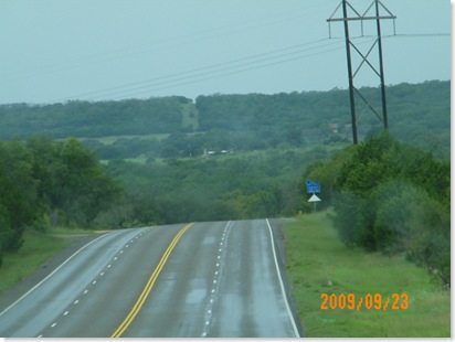 highway 290, going down the road 