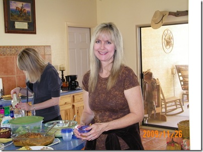 the very lovely Lori Pruit, our hostess for Thanksgiving dinner
