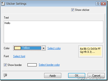 Timeleft - Add sticker