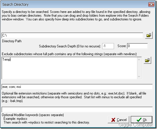 FindAndRun - Add Search Folder