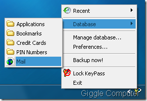 KeyPass - System tray