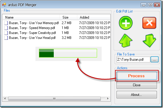 Arduo Pdf Merger - Process