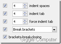 UniversalIndentGUI - Tab and Bracket