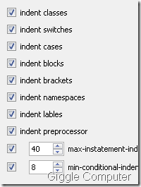 UniversalIndentGUI - Indentation