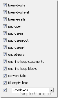 UniversalIndentGUI - Formatting