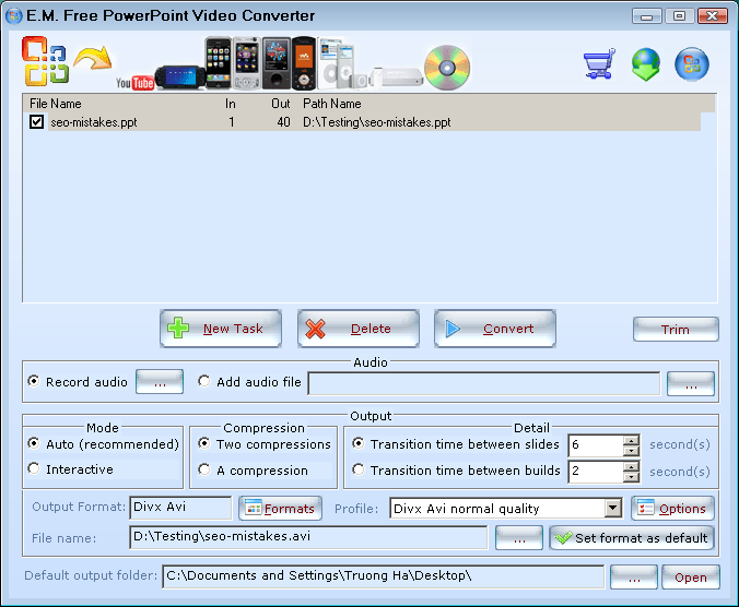 [E.M Free PowerPoint Video Converter - Main Window[2].png]