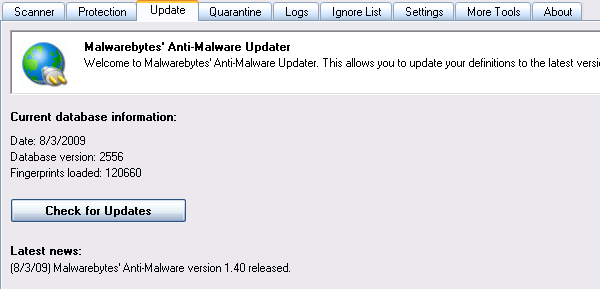 Malwarebytes - Update