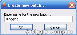 Create new batch