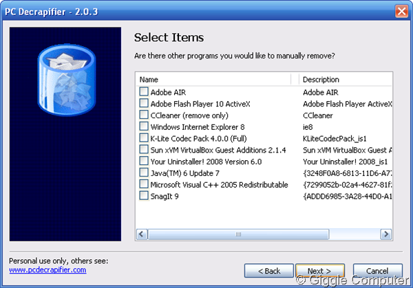 Select Items