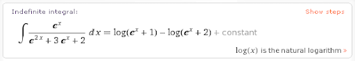 Calculo de Integrales Indefinidas por Wolfram Alpha