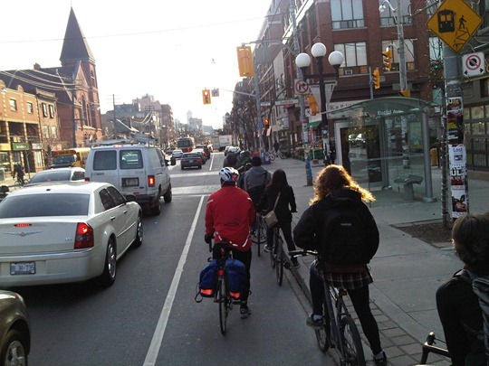 Bicycle Rush hour in Toronto