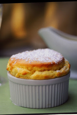 Chef Michael Salmon's Signature Souffle. Photo courtesy of the Hartstone Inn.