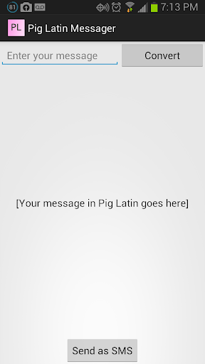 Pig Latin Messager