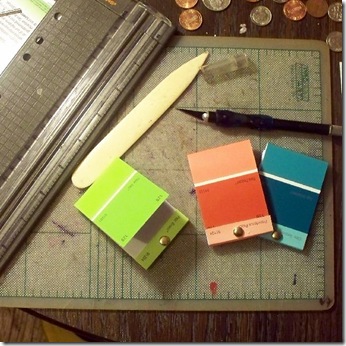 paint chip match book notebooks