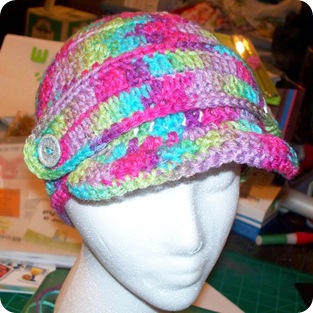 brimmed rainbow hat 1