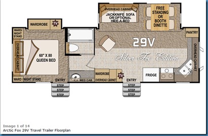 Arctic Fox 29V floor plan