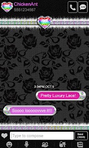 Rainbow Luxury Lace Theme SMS screenshot 2