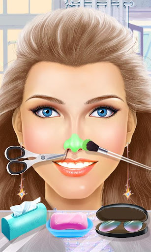 鼻子美容醫務急症室: 女生皮膚護理化妝美顏遊戲
