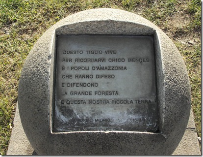 milano - homenagem a Chico Mendes