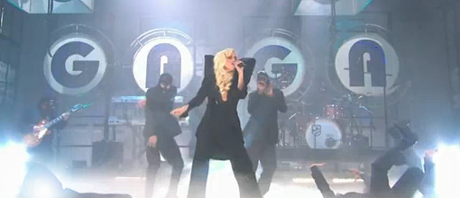 Lady Gaga performs 'Bad romance' on Jay Leno