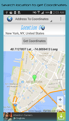 LocationGo-Geocode Coordinates