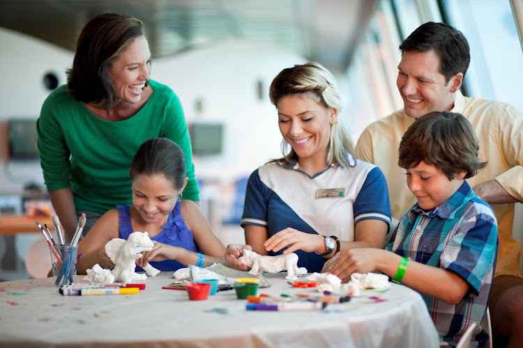 Relax while your kids get creative under the watchful eye of staff on board Celebrity Silhouette.