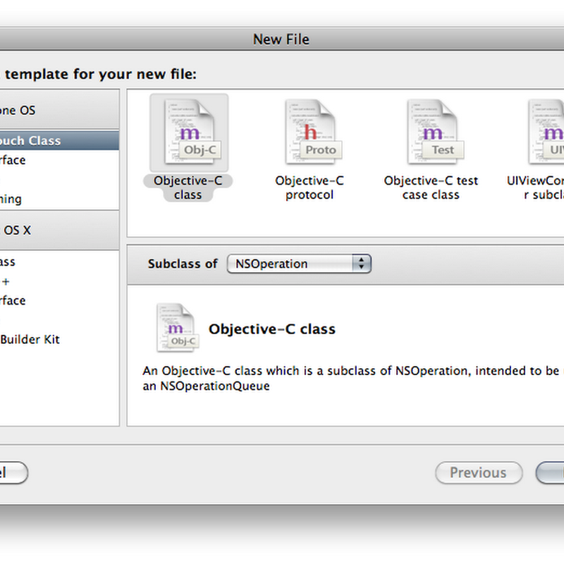 NSOperation Xcode File Template