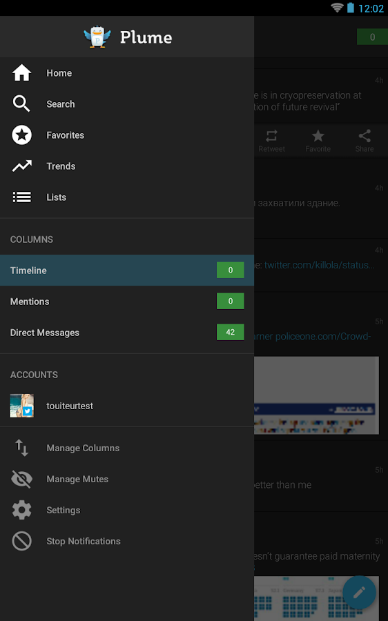 Plume for Twitter - screenshot