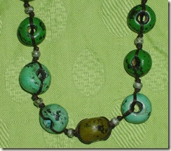 green jello necklace detail detail