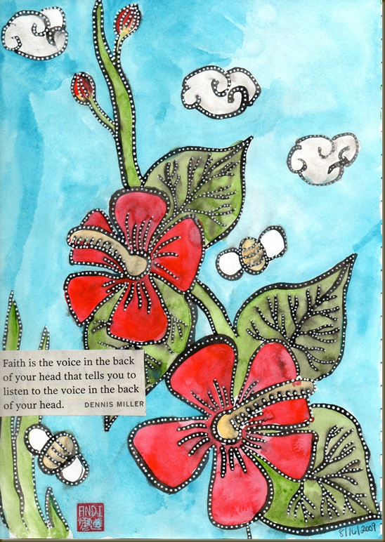 hollyhock page for fabric