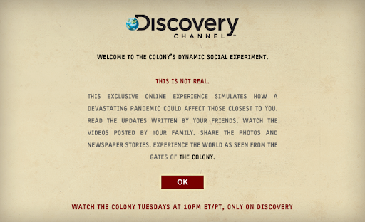 Discovery's channel The Colony Facabook