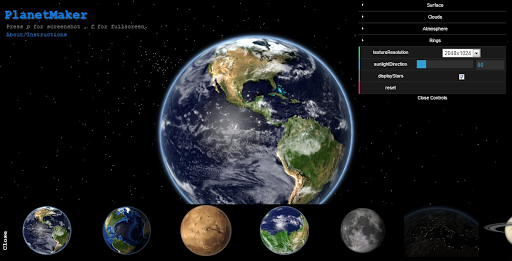 PlanetMaker by Kevin Gill - Experiments with Google