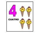 Fichas ilustradas con número del 1 al 20 para aprender a contar