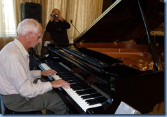 Village resident, John Perkin, shared in the entertainment and firstly played the grand piano