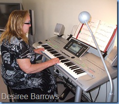 Desiree Barrows enjoying playing the Tyros 3