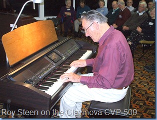Roy Steen gave us an impromptu two pieces on the Clavinova. Lovely Roy!