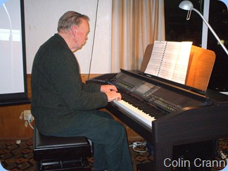 Colin Crann playing the Club's Yamaha Clavinova CVP-509