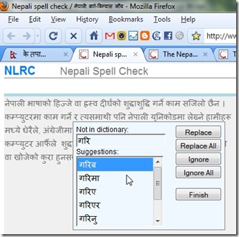 Online Nepali spell checker