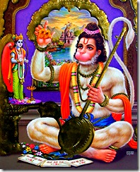 Hanuman, a great devotee, was the spiritual master of Goswami Tulsidas