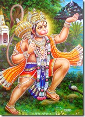 Hanuman carrying a mountain