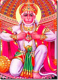 Hanuman keeping Sita and Rama in his heart