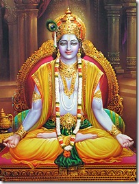 Lord Krishna performing yoga
