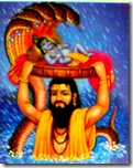 Vasudeva carrying Krishna