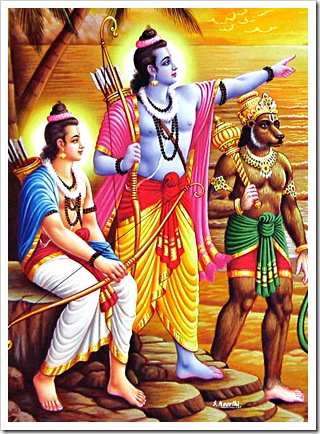 Rama and Lakshmana with Sugriva